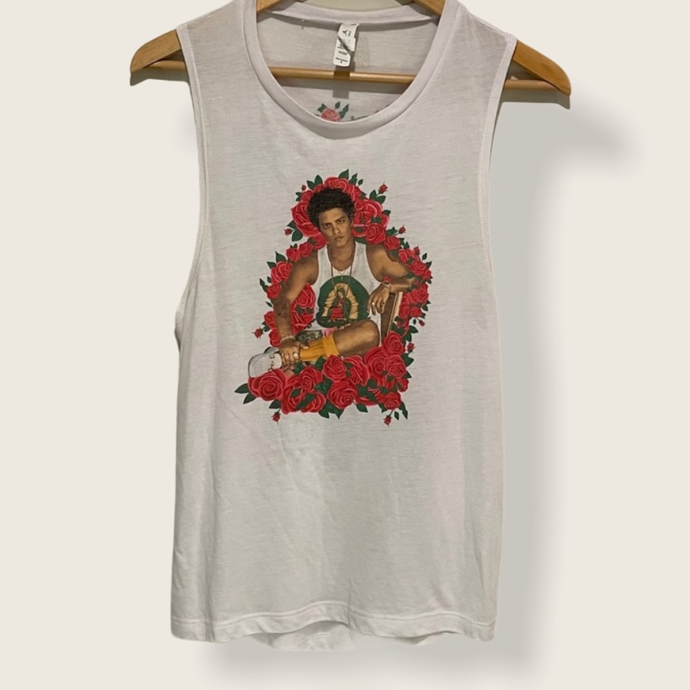 Bruno Mars 24 carat world tour tank top size S